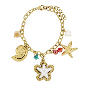 BRACCIALE CARAIBI IN ACCIAIO CM 17+3