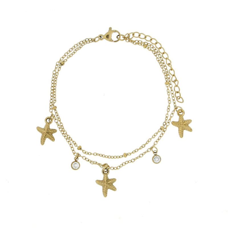 BRACCIALE CARAIBI IN ACCIAIO CM 16+4