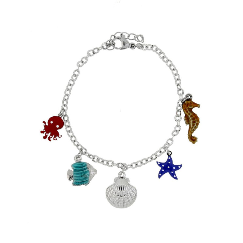 BRACCIALE CARAIBI IN ACCIAIO CM 16+2