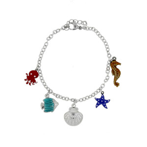 BRACCIALE CARAIBI IN ACCIAIO CM 16+2