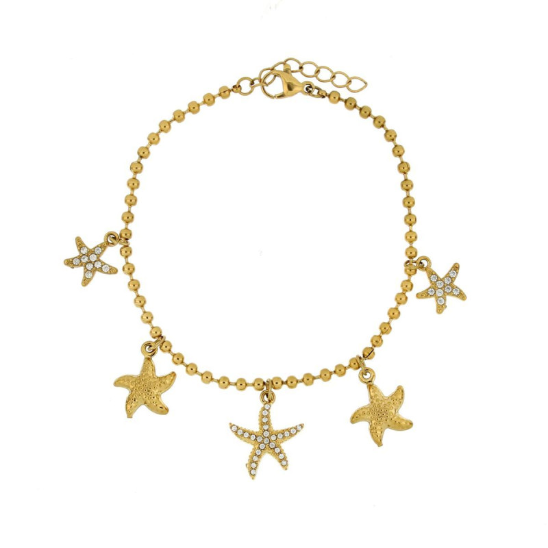 BRACCIALE CARAIBI IN ACCIAIO CM 17+2