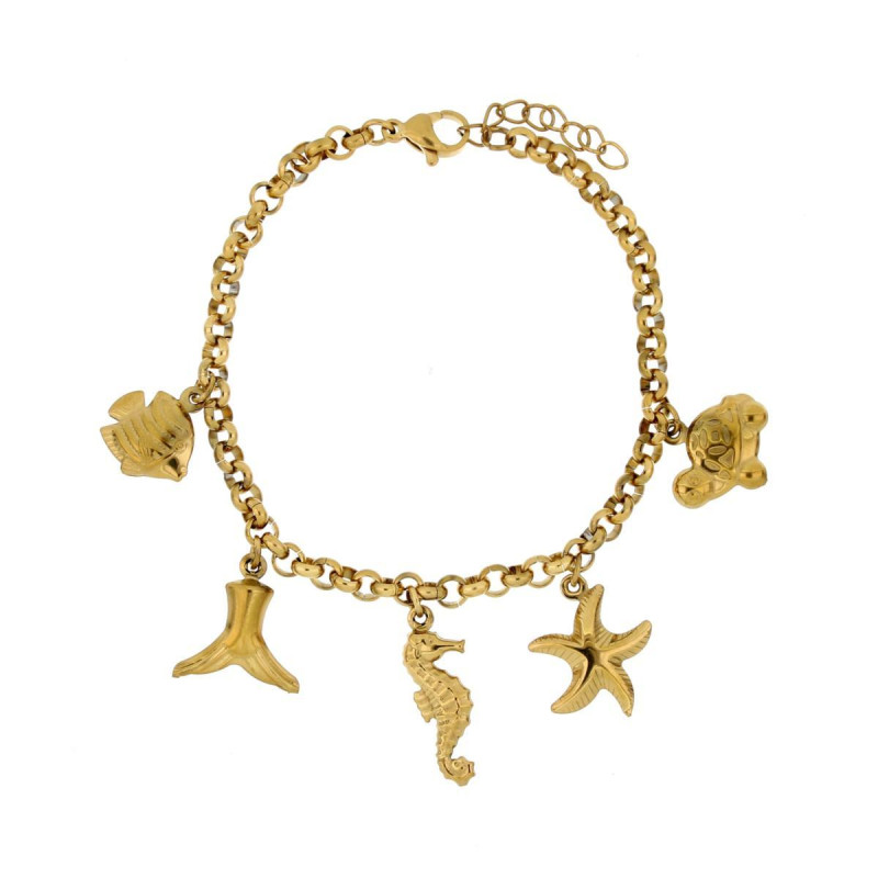 BRACCIALE CARAIBI IN ACCIAIO CM 17+2