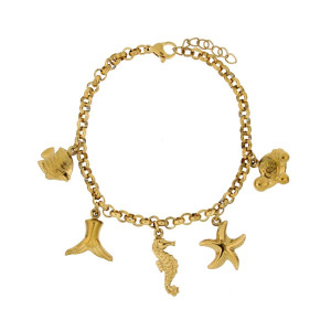 BRACCIALE CARAIBI IN ACCIAIO CM 17+2