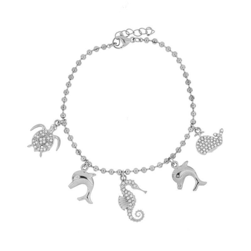 BRACCIALE CARAIBI IN ACCIAIO CM 16+2