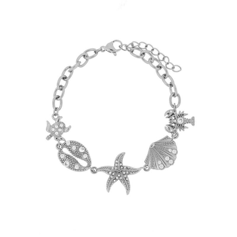 BRACCIALE CARAIBI IN ACCIAIO CM 17+2