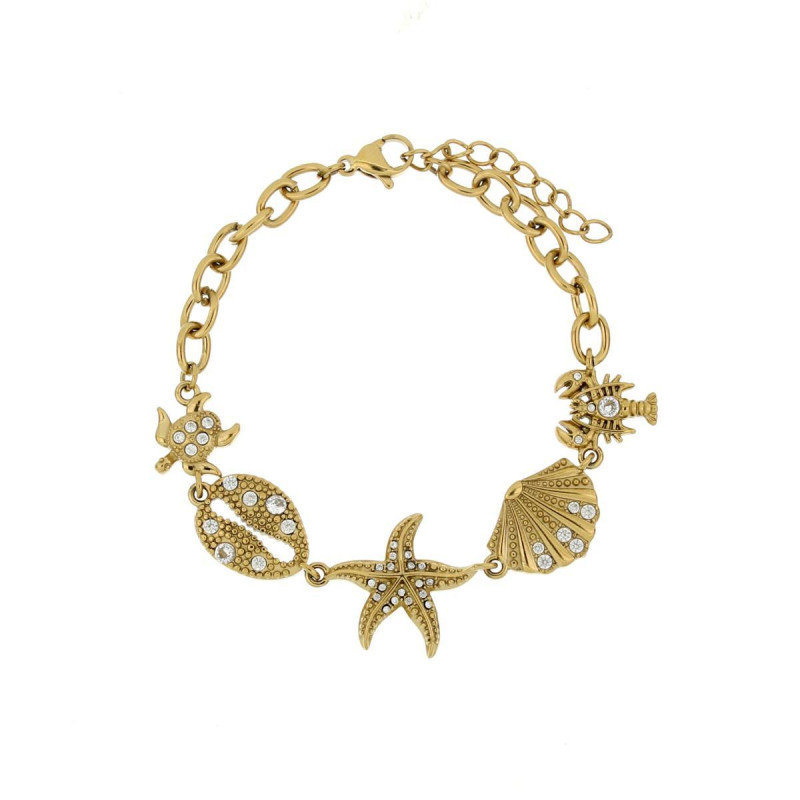 BRACCIALE CARAIBI IN ACCIAIO CM 17+2