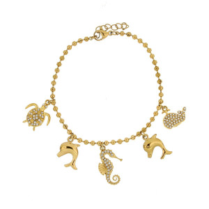 BRACCIALE CARAIBI IN ACCIAIO CM 16+2