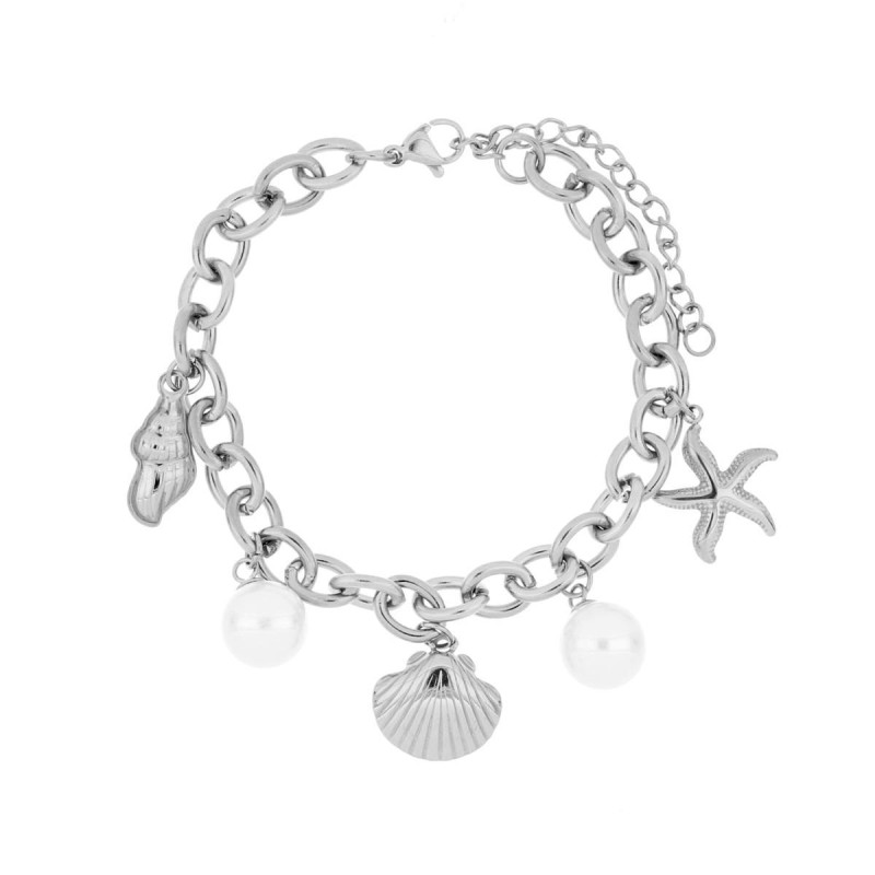 BRACCIALE CARAIBI IN ACCIAIO CM 16+4