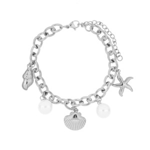 BRACCIALE CARAIBI IN ACCIAIO CM 16+4