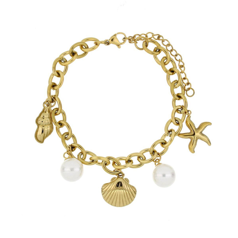 BRACCIALE CARAIBI IN ACCIAIO CM 16+4