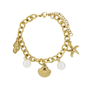 BRACCIALE CARAIBI IN ACCIAIO CM 16+4