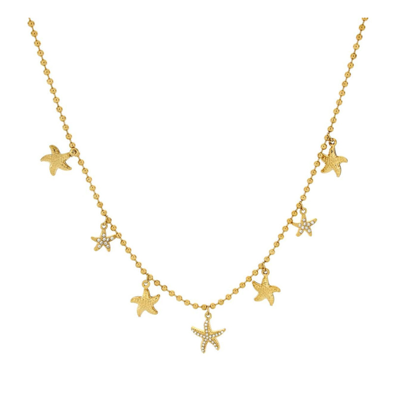 COLLANA CARAIBI IN ACCIAIO CM 40+5