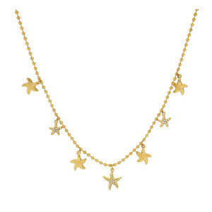 COLLANA CARAIBI IN ACCIAIO CM 40+5