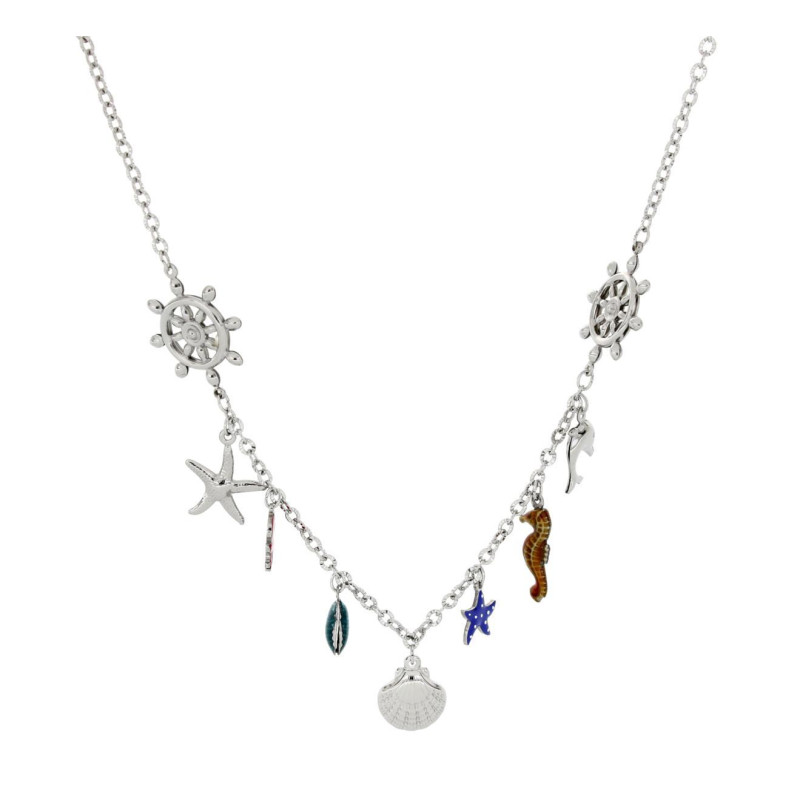 COLLANA CARAIBI IN ACCIAIO CM 40+5