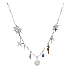 COLLANA CARAIBI IN ACCIAIO CM 40+5