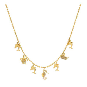 COLLANA CARAIBI IN ACCIAIO CM 40+5