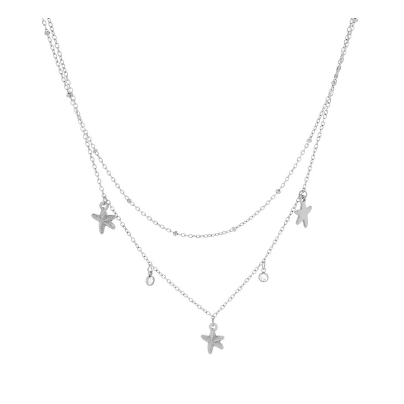 COLLANA CARAIBI IN ACCIAIO CM 40+5