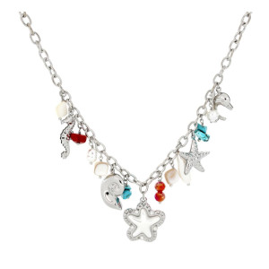 COLLANA CARAIBI IN ACCIAIO CM 40+5