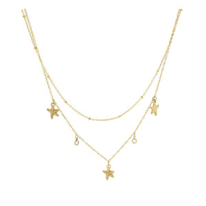 COLLANA CARAIBI IN ACCIAIO CM 40+5