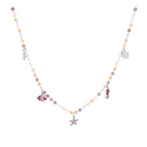 COLLANA CARAIBI IN ACCIAIO CM 40+5