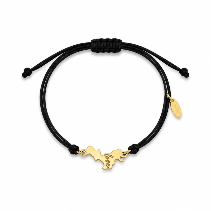 BRACCIALE "CALABRIA" CON FRASE LOVE IN ARGENTO 925