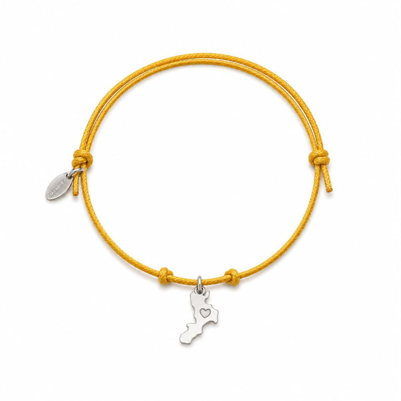 BRACCIALE "CALABRIA" CON CUORE FORATO IN ARGENTO 925