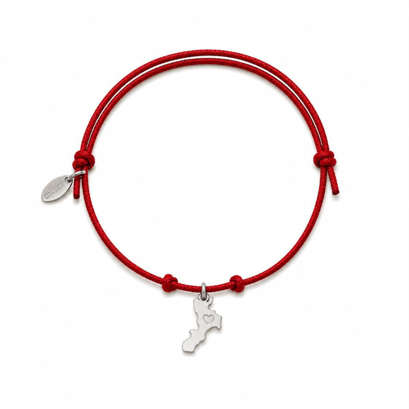 BRACCIALE "CALABRIA" CON CUORE FORATO IN ARGENTO 925