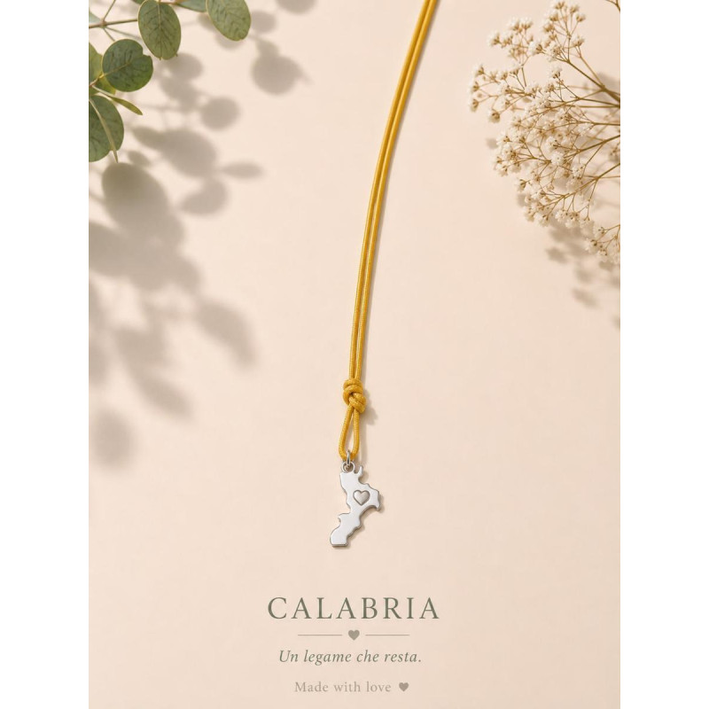 COLLANA "CALABRIA" CON CUORE FORATO IN ARGENTO 925