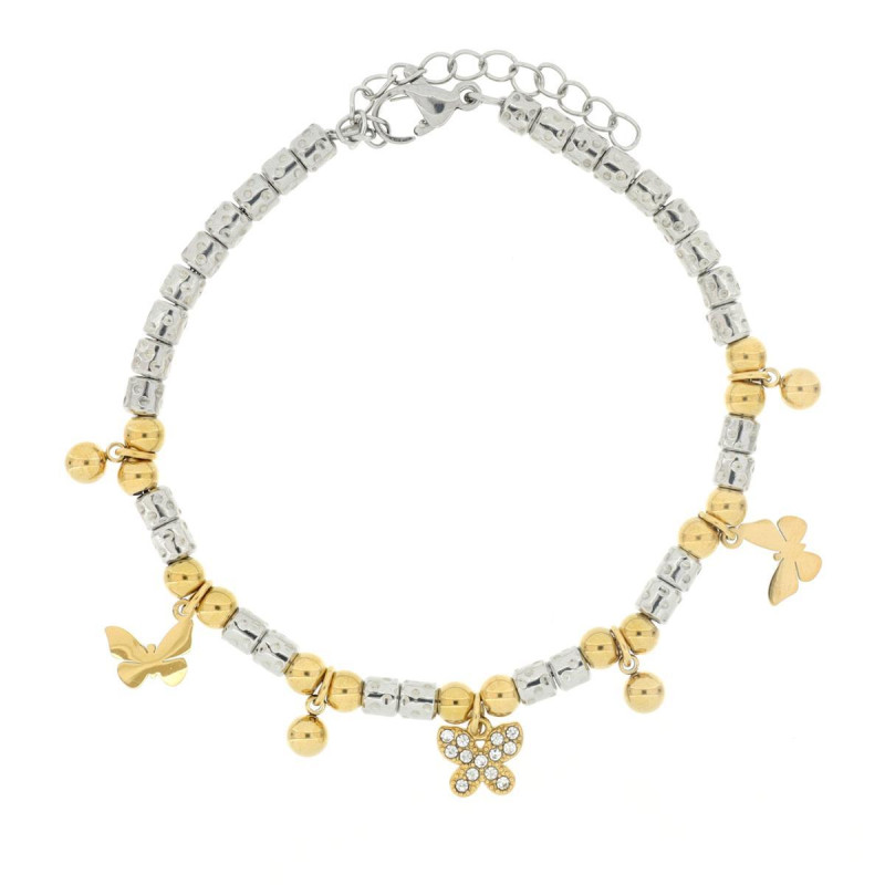 BRACCIALE CM 17+4 TYCHE IN ACCIAIO MM 8