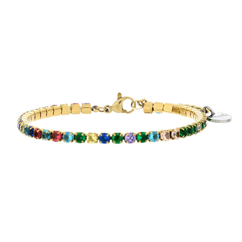BRACCIALE TENNIS CM 17+5 E MM 3 IN ACCIAIO