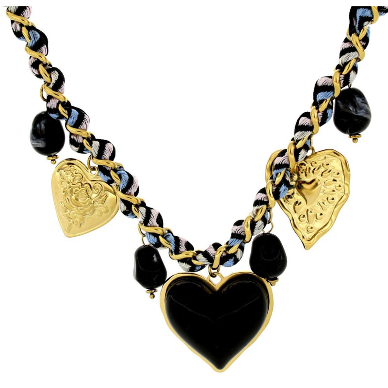 COLLANA KALIMA CM 42+5 IN ACCIAIO MM 37
