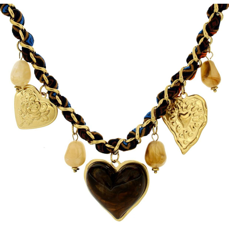 COLLANA KALIMA CM 42+5 IN ACCIAIO MM 37