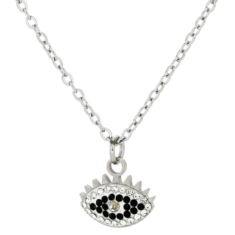 PENDENTE "ADANA" CON OCCHIO ZIRCONATO IN ACCIAIO