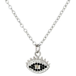 PENDENTE "ADANA" CON OCCHIO ZIRCONATO IN ACCIAIO