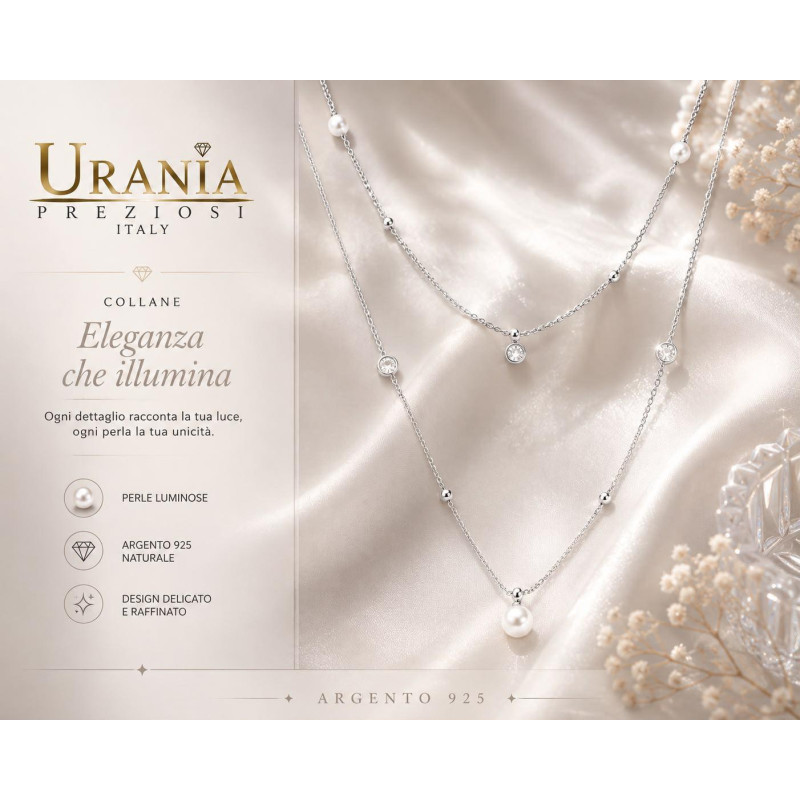 COLLANA ECLAT IN ARGENTO 40+5 CM P 6MM P 4MM