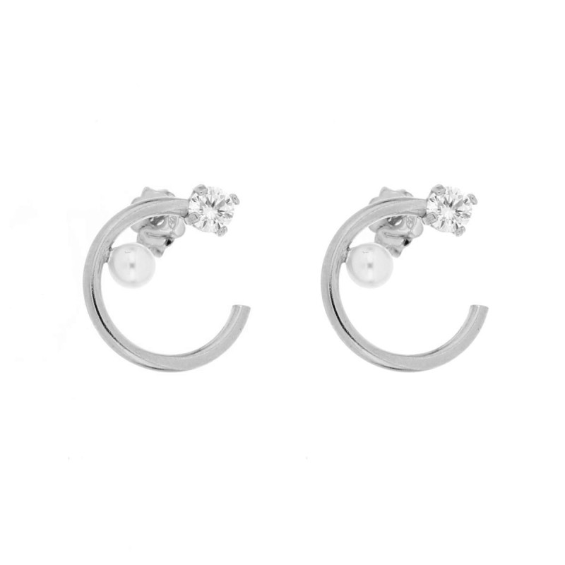 ORECCHINI ECLAT IN ARGENTO 15 MM P 4 MM