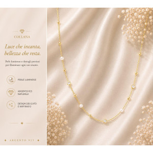 COLLANA ECLAT IN ARGENTO 40+5 CM