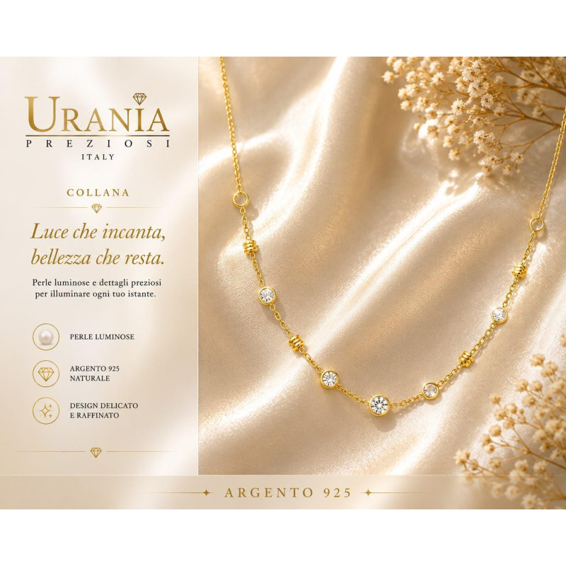 COLLANA ECLAT IN ARGENTO 40+5 CM