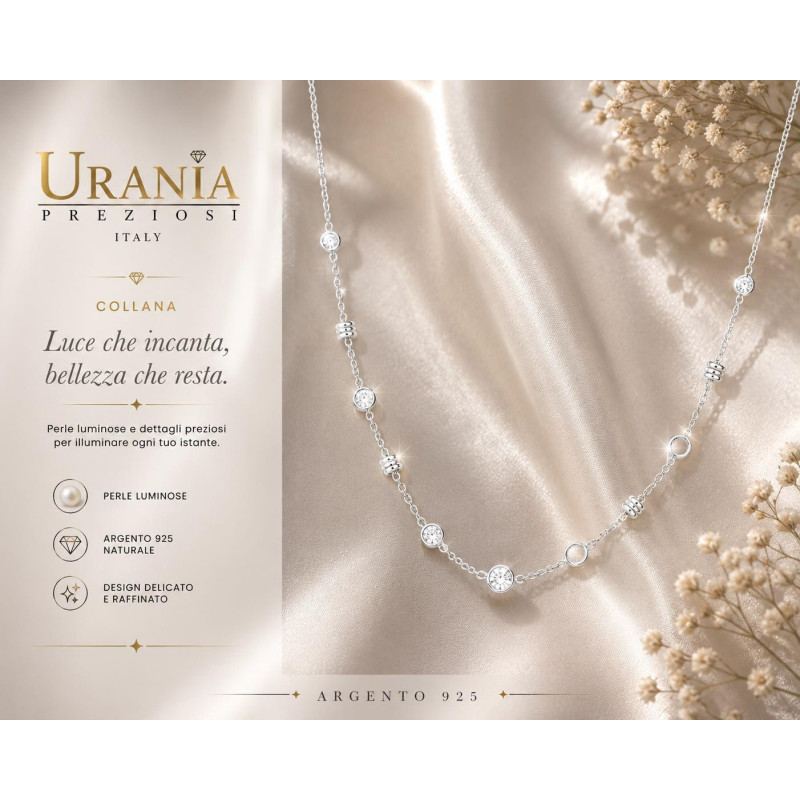COLLANA ECLAT IN ARGENTO 40+5 CM