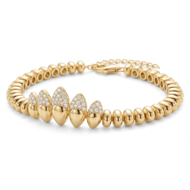 BRACCIALE ASTRA CM 17+5 IN OTTONE