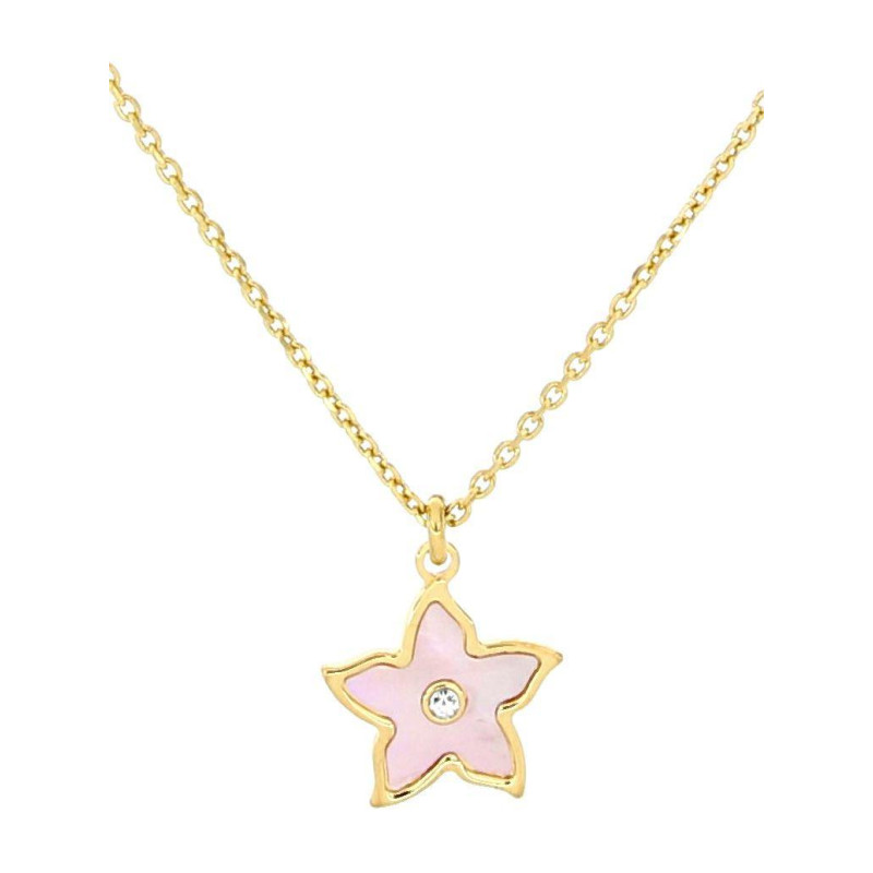 PENDENTE "BABY" CM 40+4 E FIORE MM 12 IN ARGENTO 925