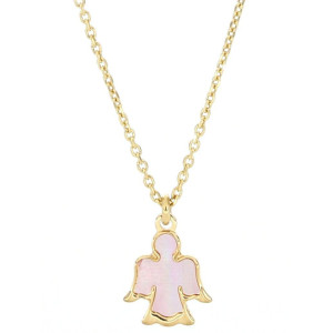 PENDENTE "BABY" CM 30+3 E ANGELO MM 10 IN ARGENTO 925