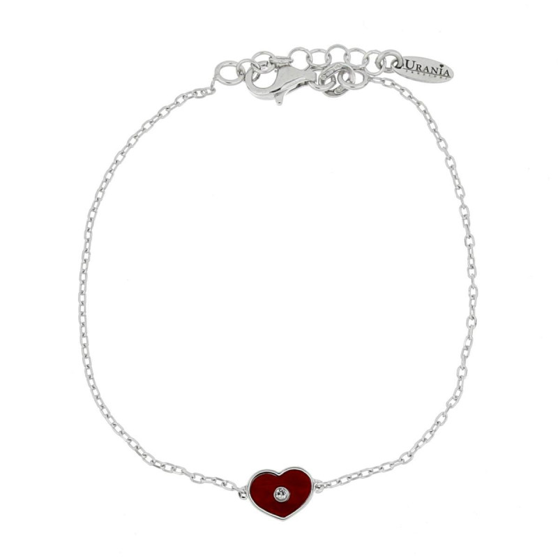BRACCIALE "BABY" CM 16+2 E CUORE MM 7 IN ARGENTO 925