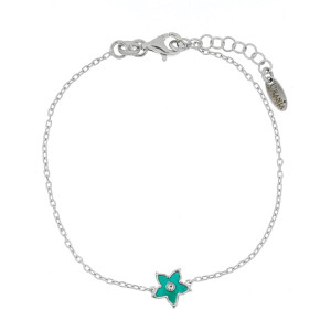 BRACCIALE "BABY" CM 16+2 E FIORE MM 8 IN ARGENTO 925