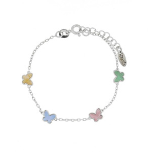 BRACCIALE "BABY" CM 16+2 E FARFALLA MM 5 IN ARGENTO 925