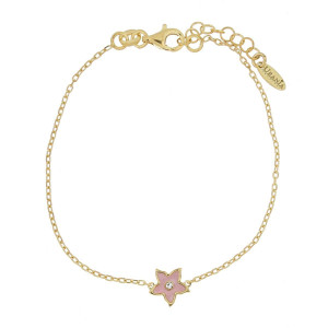 BRACCIALE "BABY" CM 16+2 E FIORE MM 8 IN ARGENTO 925