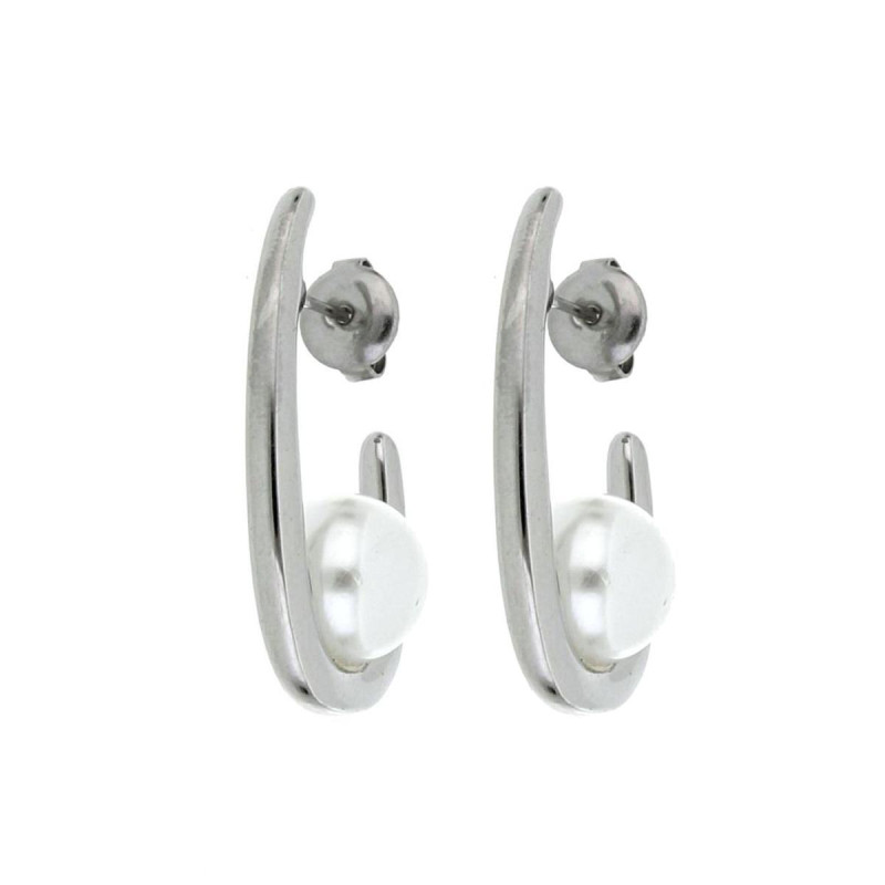 ORECCHINI KALISTA IN ACCIAIO 29X16 MM P 10 MM