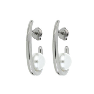 ORECCHINI KALISTA IN ACCIAIO 29X16 MM P 10 MM