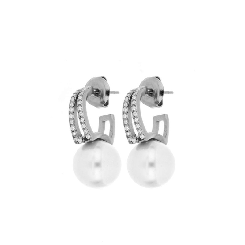 ORECCHINI KALISTA IN ACCIAIO B 21X13 MM P 10 MM
