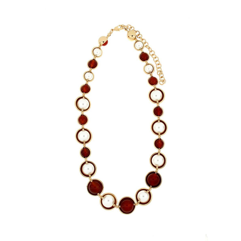 COLLANA VENERE IN OTTONE CM 48+10